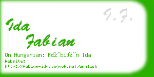 ida fabian business card